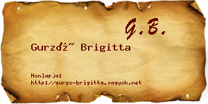 Gurzó Brigitta névjegykártya