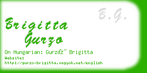 brigitta gurzo business card